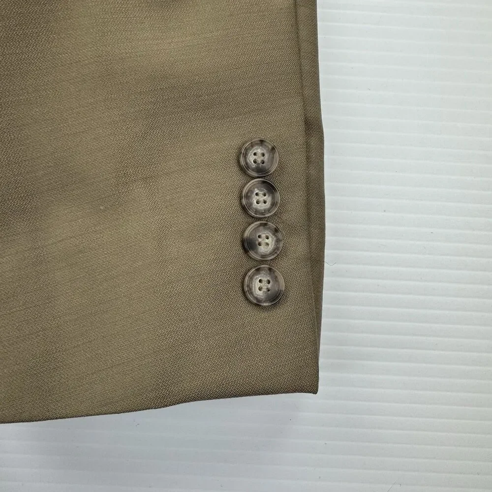 Jos A Bank Joseph Metropolitan 43R Tan 100% Wool Sport Coat Blazer 2 Button